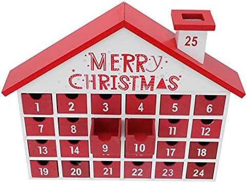 Bestoyard santaur ornamento natal calendário de advento de madeira reutilizável contagem reutilizada