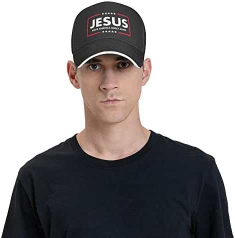 Jesus Make America Godly Again chapéu Jesus 2024 Nosso único boné de beisebol de esperança Jesus é meu Salvador