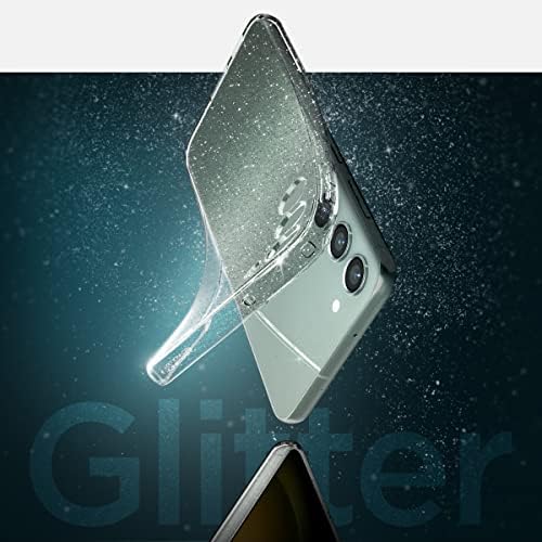 Glitter de cristal líquido Spigen projetado para Galaxy S23 Plus Case - Crystal Quartz