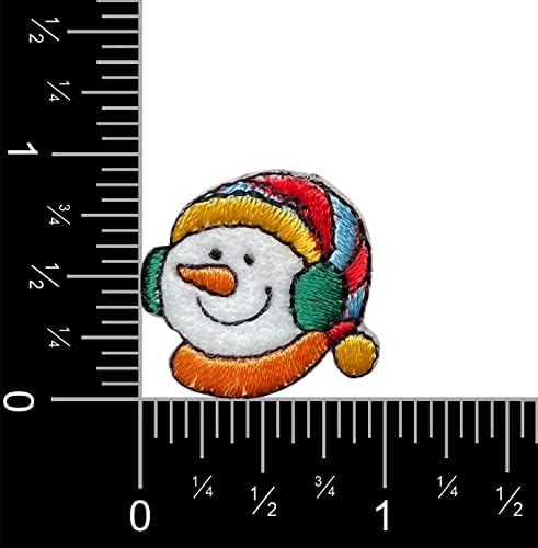 Mini Christmas Snowman usando panos de brinquedos de brinquedos de ferro bordado no patch
