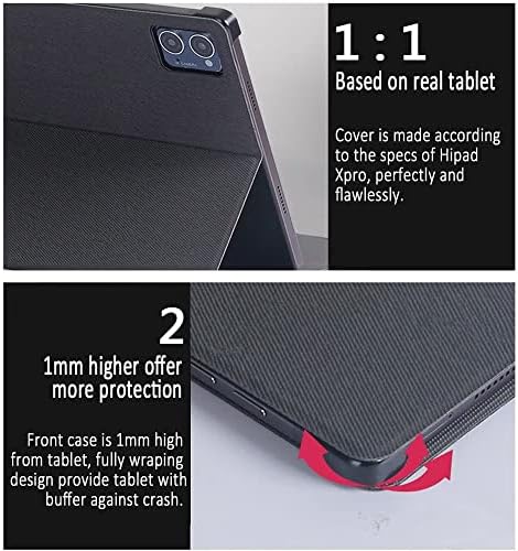 Capa de estojo de fólio Compatível com Chuwi Hipad XPRO 10,5 polegadas Android Tablet PU Sleeve protetora de couro