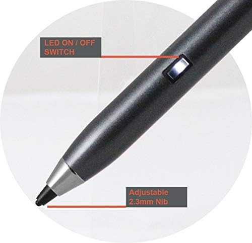 Broonel Grey Point Fine Digital Active Stylus Pen compatível com o laptop Lenovo S145 15,6