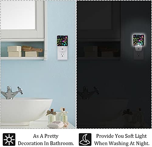Splatter Colorido LED Night Light, Kids Nightlights for Bedroom Plug Int Wall Night Lamp Brilho ajustável