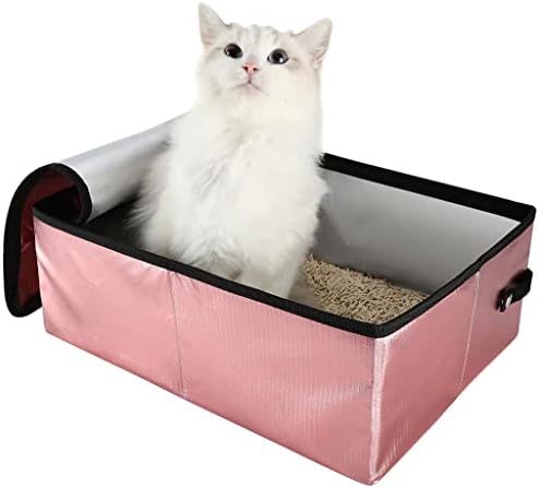 Caixa de areia portátil de gatos portáteis cxdtbh com tampa com tampa de tamanho grande de tamanho de estimação ao ar livre à prova d'água