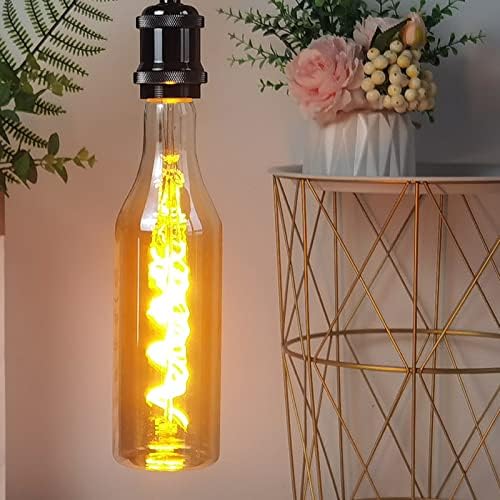 Iluminação lxcom grande lâmpada decorativa 4w garrafa de vinho de grande tamanho Edison Light suave quente branco