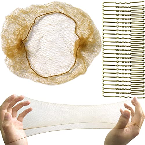 Tampa de pão de cabelo de balé tenalley, 50pieces 50cm nylon invisible hairnet redes invisível malha de borda,