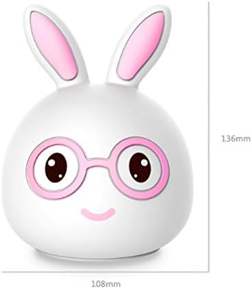 WSSBK Baby Kids Night Night Light Silicone Rabbit Lâmpada Cores Alterando luz respiratória para crianças