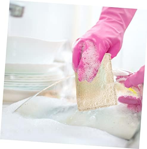 Esponjas de limpeza de esponja de fibra Hanabass 6pcs para uso doméstico de toalhas limpas loofah prato esponja