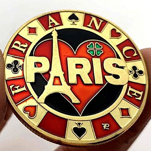 Las Vegas Eiffel Tower Love Gold & amp Love Coin Four Leaf Lucky Chips Crown