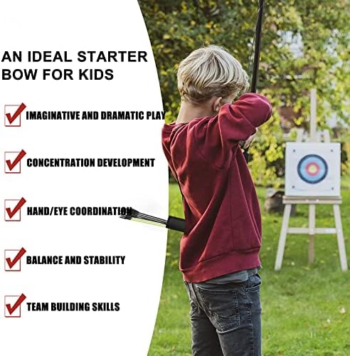 Sumpley Bow e Arrow Arco e flecha para iniciantes para jovens | Arcos básicos com 4 flechas e 2 flechas