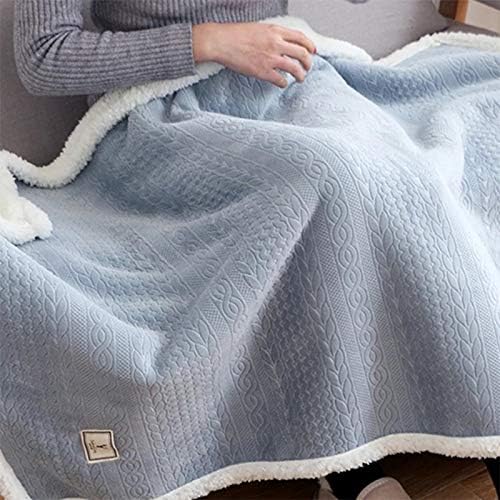 Cobertor de flanela casual zsqaw cobertor de xale grosso cobertor duplo capa de joelho quente inverno de inverno gabinete de cor sólido sofá cobertores arremesso