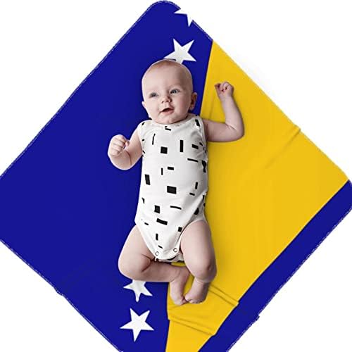Clanta de bebê de bandeira da bandeira da Bósnia, recebendo cobertor para capa de swaddle recém -nascida infantil
