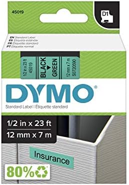 Fita de rotulagem Dymo Standard D1 para fabricantes de etiquetas de etiquetagem de etiqueta, estampa preta