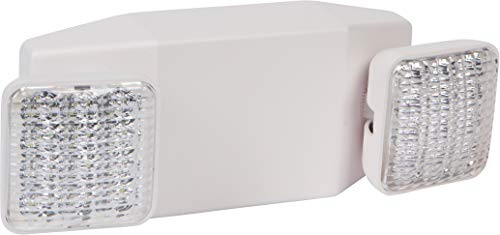 Morris Products Cabeça quadrada Micro LED Luz de emergência - branca, alta saída - 76 lúmens - Unidade