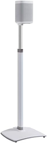 Sanus Stands de alto -falante sem fio de altura ajustável para Sanus, projetados para Sonos One, One SL e Play: 1 - Ajuste sem ferramentas de até 16 e gerenciamento de cabos embutidos - branco / único