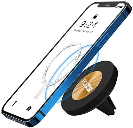 TechMatte Vent de ventilação magnética Phone Mount Compatible com iPhone 14 iPhone 13, iPhone 12, Pro, Pro Max, Mini, iPhone 14 Plus e Case MagSafe