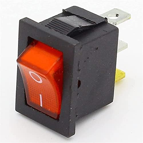 Interruptor de balanço de berrysun 1pcs mini 3 pin painel na posição Off Position Rocker Switch iluminado com luz