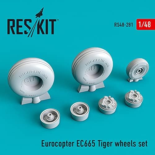 Reskit RS48-0281 - 1/48 EUROCOPTER EC665 Tiger Wheels Conjunto, Kit de Modelo de Escala