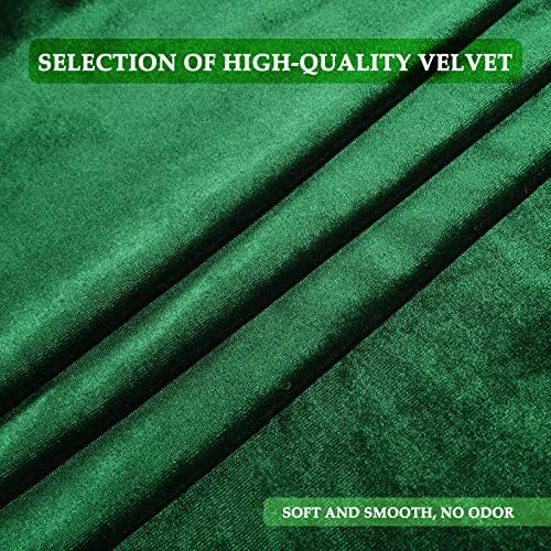 TerUnTue 4 Pacote Emerald Green Velvet Table Runner, 20x120 polegadas de tecido de veludo macio linho, 10ft Tabel