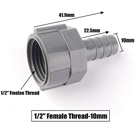 Acessórios e acessórios de tubo Zhjbd 50pcs Adaptador de tubo de tubo PVC Tubo de água de água 1/2 3/4