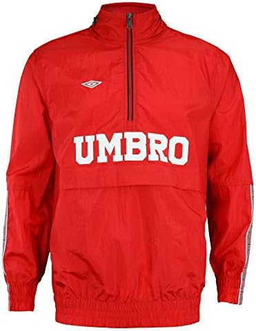 Umbro Men's in Goal Pullover Jacket, Vermillion/Black