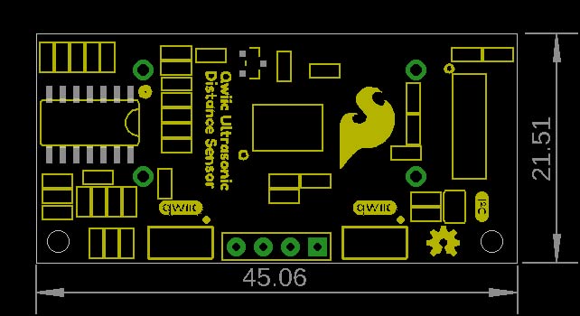 Sensor de distância ultrassônica da Sparkfun QWIIC-HC-SR04 8 bits de potência ultra-baixa STM8L051