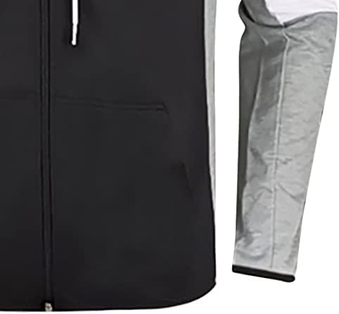 Xxbr moletons de retalhos para homens, 2022 Fall Inverno Zipper Sweothirts Sports Sports Workout Block Color