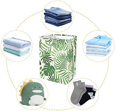 Fundo do Indomer com folhas de palmeira 300d Oxford PVC Roupas impermeáveis ​​cestas de lavanderia grande para cobertores