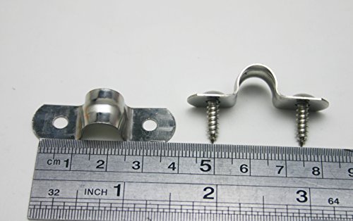 Amanaote aço inoxidável 0,4 polegadas de diâmetro Tubo de tira de tensão Planejada de tubo de clipe