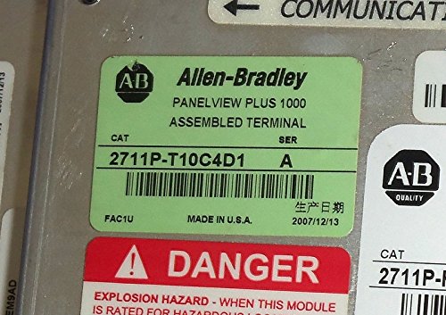 Allen Bradley Panelview Plus 1000 Painel de operador 2711p-T10C4D1 Ser. Ascele 2