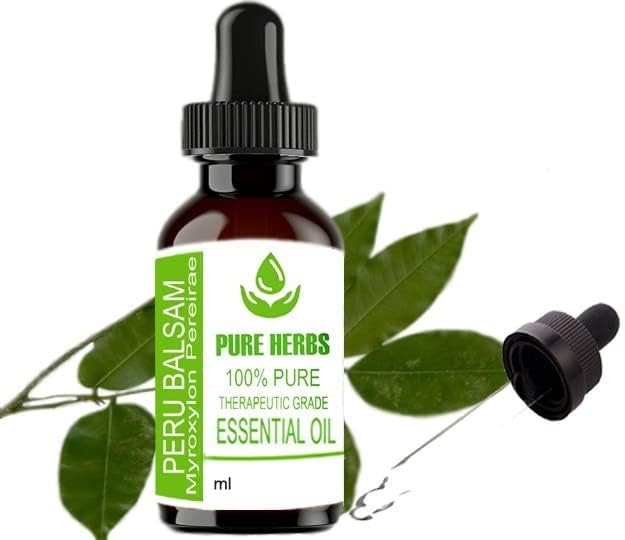 Ervas puras Peru Balsam Pure & Natural Teleapeautic Grade Essential Oil com conta -gotas 15ml