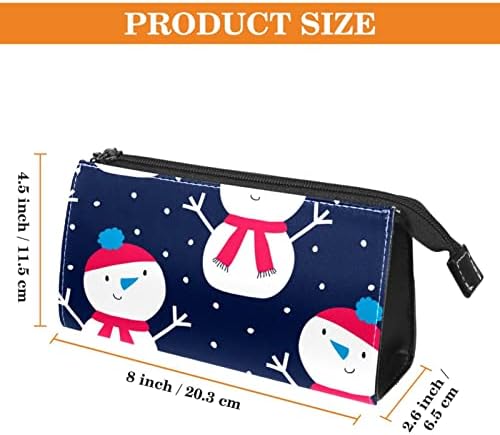 Tbouobt Makeup Bag Zipper Pouch Travel Organizador cosmético para mulheres e meninas, Cartoon boneco de neve