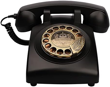 Irisvo Retro Rotary Telefones para telefone fixo, telefone com moda antiga Dial rotativo, telefone