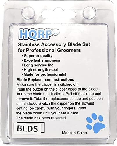 Kit HQRP: Blades de Clipper Animal 2pcs - Tamanho 5/5FC - Para corte de cabelo para cães, lados do corpo/recorte