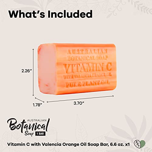 Sabão botânico australiano, vitamina C com Valencia Orange 6,6 oz. Barras de sabão | Todos os tipos de