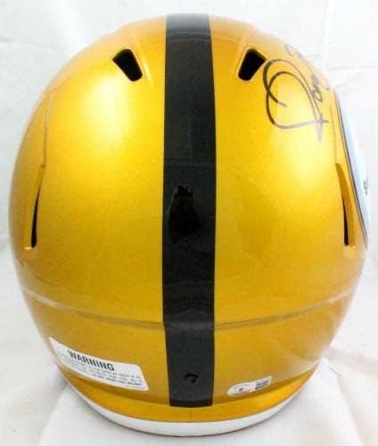Jerome Bettis assinou Steelers F/S Flash Speed ​​Celmet Beckettw Holograma *preto - capacetes NFL