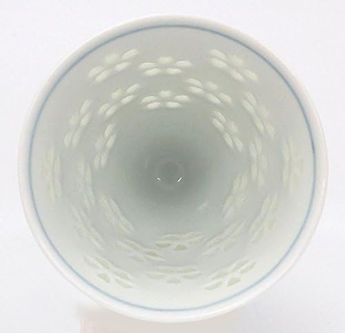 Hasami Ware 06115 Tanshin Kiln Crystal Flower Cevada copo de vinho, pequeno