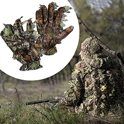 Luvas de caça ao PLPLAAOO para homens, luvas de caça masculinas, luvas de camuflagem, 3D confortável camuflagem