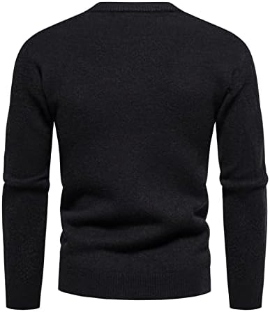 Suéter de malha masculino etono e inverno malha de malha sólida coloração decorativa suéter suéter plus