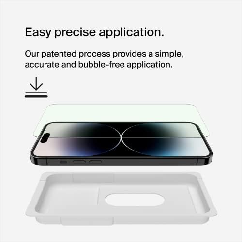 Belkin ScreenForce ™ UltraGlass Blue Light Filter Screen Protector para iPhone 14 Pro Max, Proteção de impacto