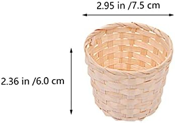 Happyyami 5pcs cesto em miniatura cestas de presente vazias para preencher mini cestas de vime minúsculo