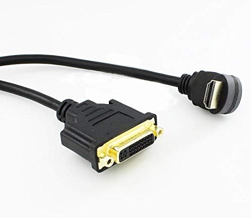 HDMI do cotovelo superior para DVI24 + 5 Linha de transferência de barramento HDMI 90 graus para DVI pode ser mutuamente