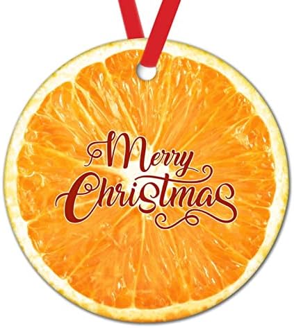 Ornamentos de Natal de frutas laranja para crianças Decoração de árvore de Natal de frutas frescas