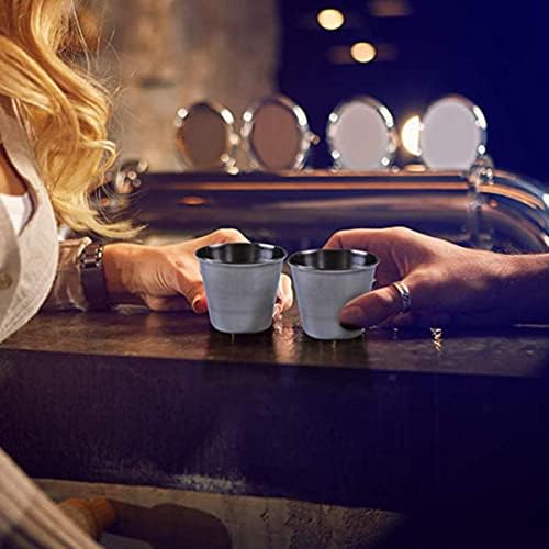 JoJofuny Coffee Tumbler Mini Aço inoxidável Copo: 12pcs pequenos copos de licor de metal pequenos copos de licor minúsculos copos bebendo copos de vaso