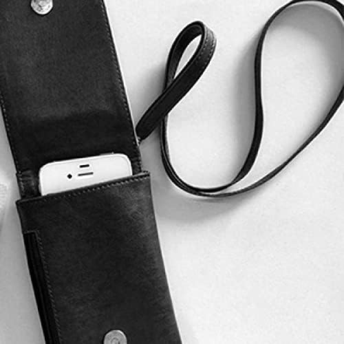 Esboço de esqueleto coluna de telefone humano bolsa pendurada bolsa móvel bolso preto bolso preto