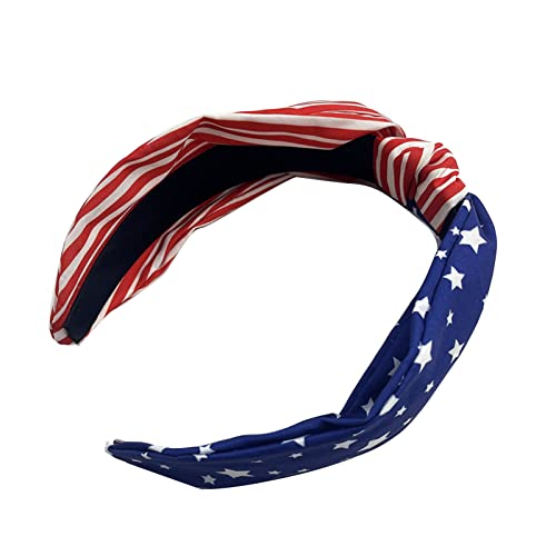 Ruifuu American Flag Fandas de cabeça atadas Independência Dia EUA
