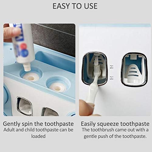 Tfiiexfl multifuncional de copo de escova de dentes de plástico pode ser montado na parede conjunto de copo para