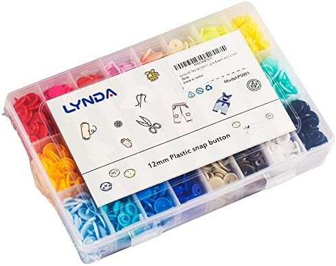 Lynda 360pcs T5 Snaps de plástico para costura e criação de snaps T5 sem sele