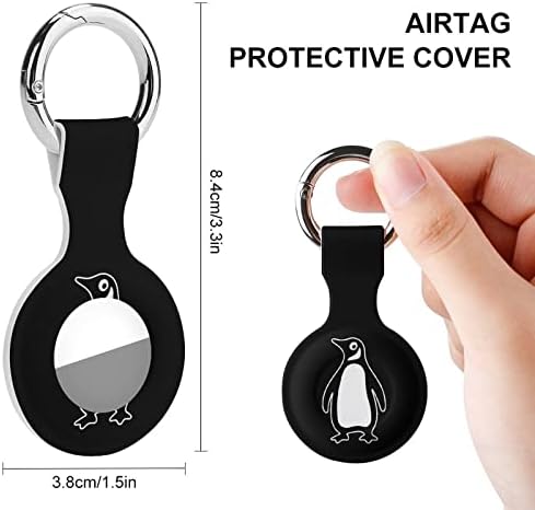 Penguin Cover Protetive Case Compatível para Airtag Anti-Perd Locator Suports para Pets de cães de bagagem de