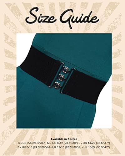 Cinturão vintage retro rox rox | Acessórios femininos do cinturão elástico | Cinturão de enfermagem dos anos 50 | Cinto de cintura para mulheres e mulheres